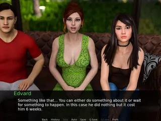 Blonde Krankenschwester macht mit beim Putzen herum